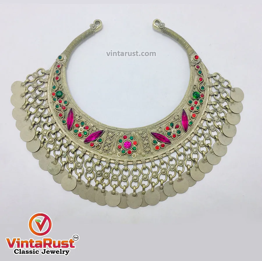 Gypsy Kuchi Handmade Torque Necklace With Tassels