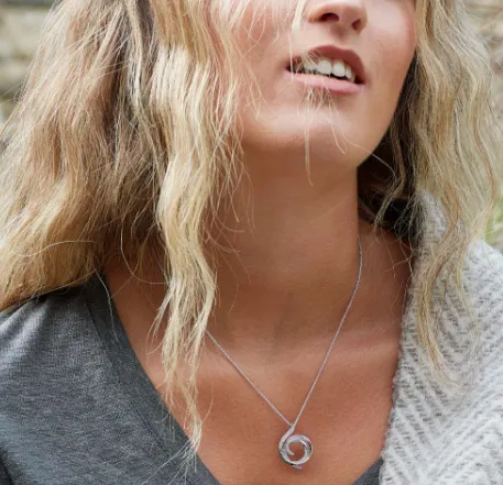 Helix Wrap Pavé Necklace
