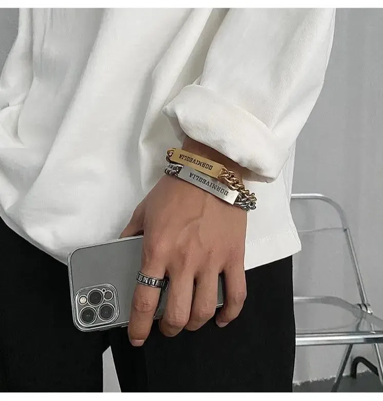 Hip-Hop Style Lettering Bracelet