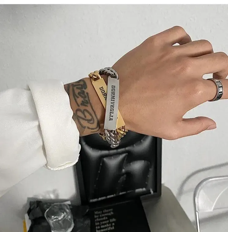 Hip-Hop Style Lettering Bracelet