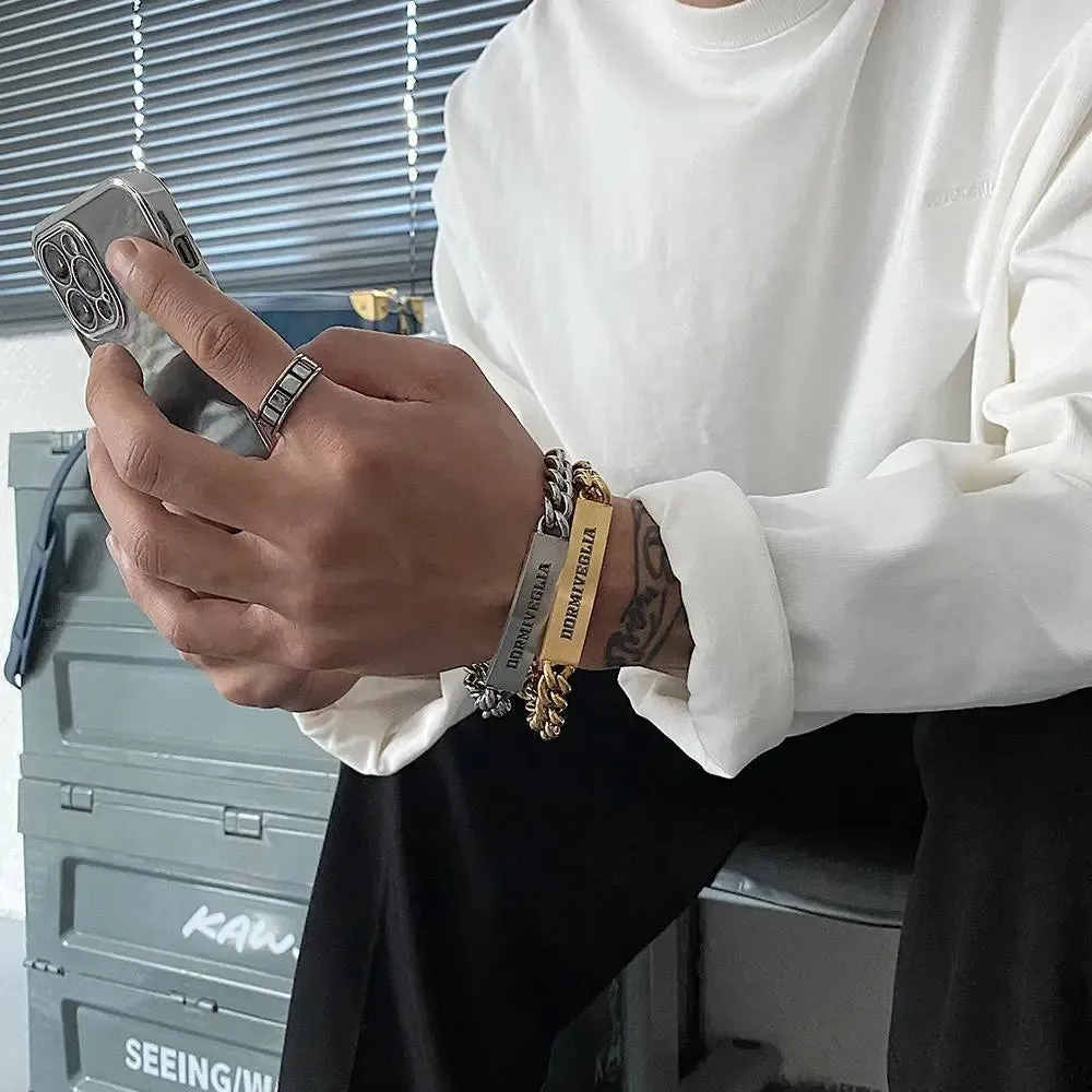 Hip-Hop Style Lettering Bracelet