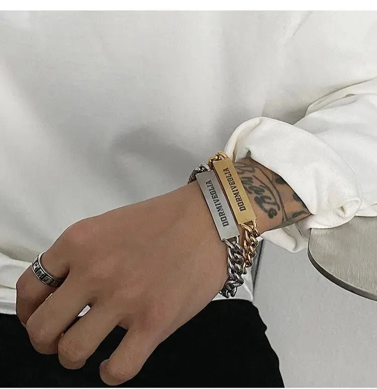 Hip-Hop Style Lettering Bracelet