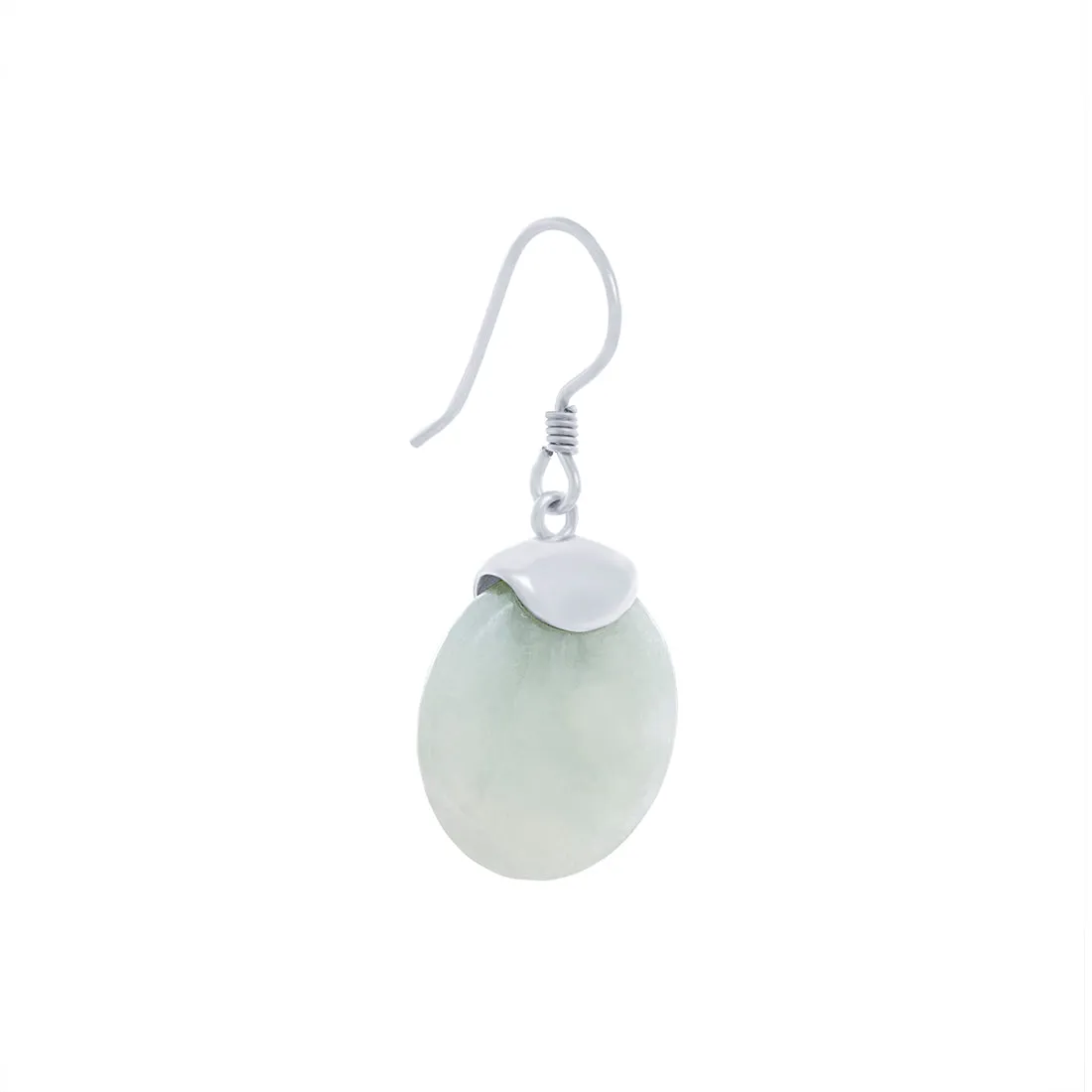 Jade Drop Earrings in Sterling Silver
