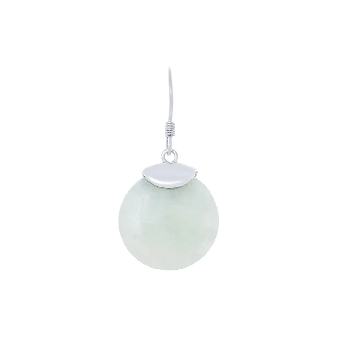 Jade Drop Earrings in Sterling Silver