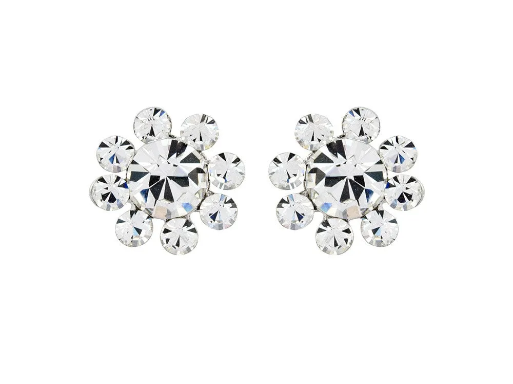 Kara Crystal Flower Earrings