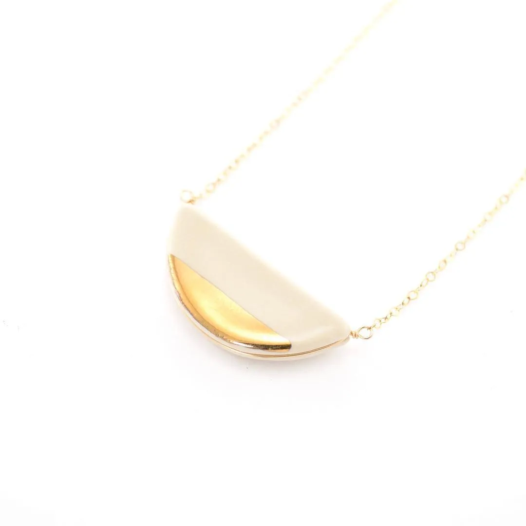 Large Half Pebble Necklace