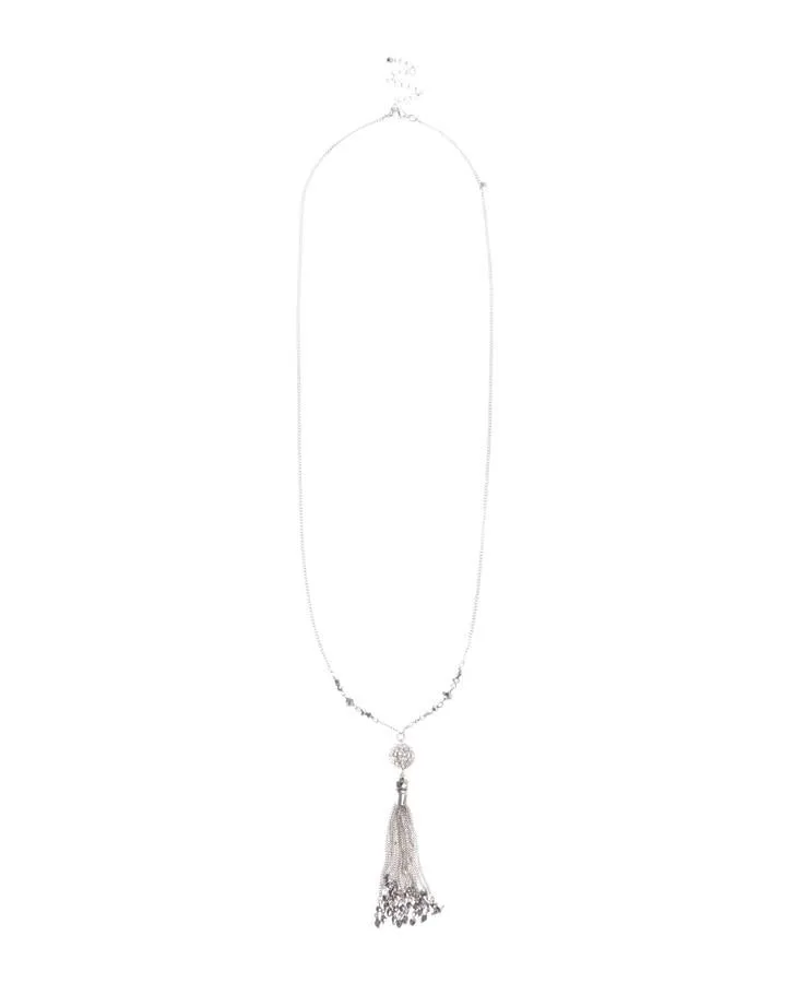 Long Diamante Ball Necklace