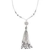 Long Diamante Ball Necklace
