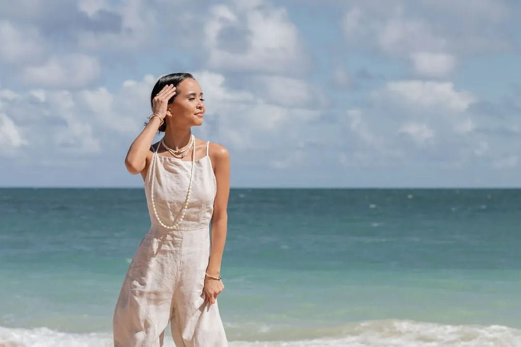 Long Mother of Pearl Pikake Necklace - Kēhau