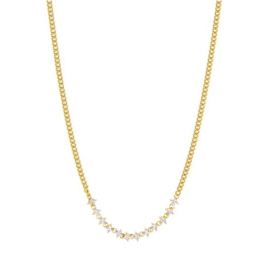 Luv Aj Ballier Curb Chain Necklace Gold