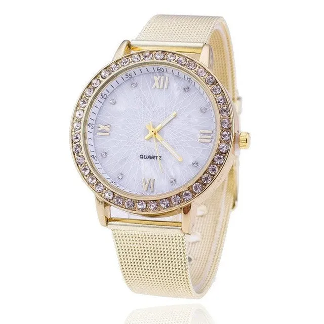 Luxury Rhinestone Crystal Bracelet Women's Watch