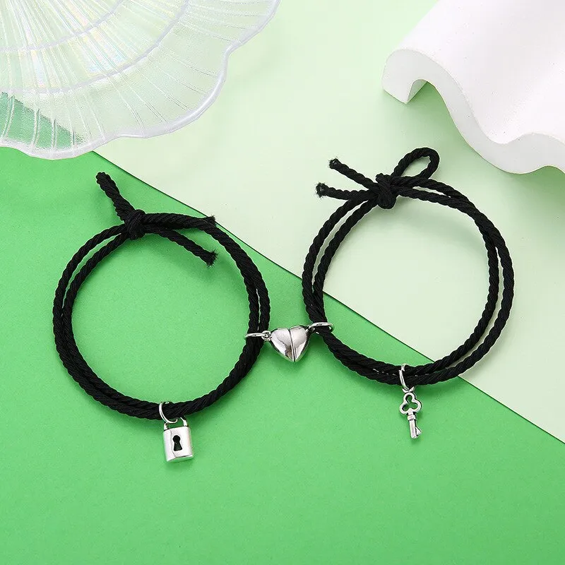 Magnet Paired Couple Bracelet For Lovers Distance Bracelet For Women Men
