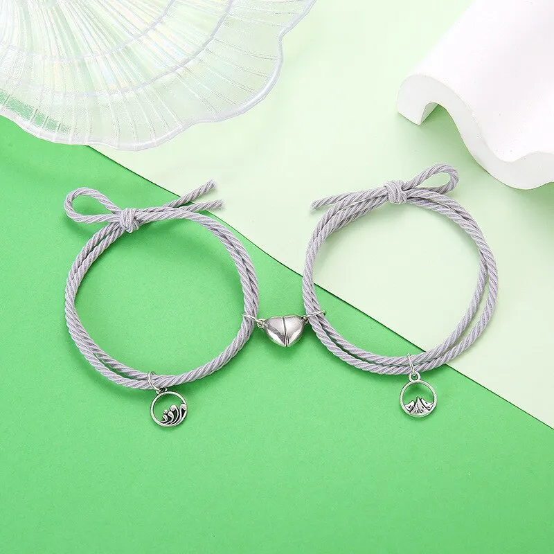 Magnet Paired Couple Bracelet For Lovers Distance Bracelet For Women Men