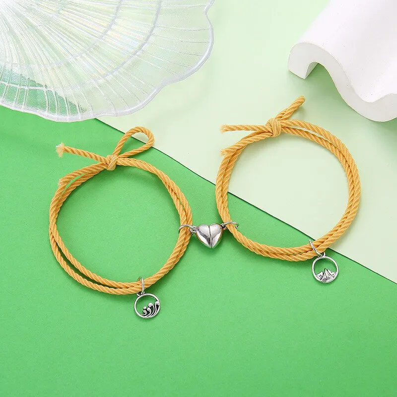 Magnet Paired Couple Bracelet For Lovers Distance Bracelet For Women Men