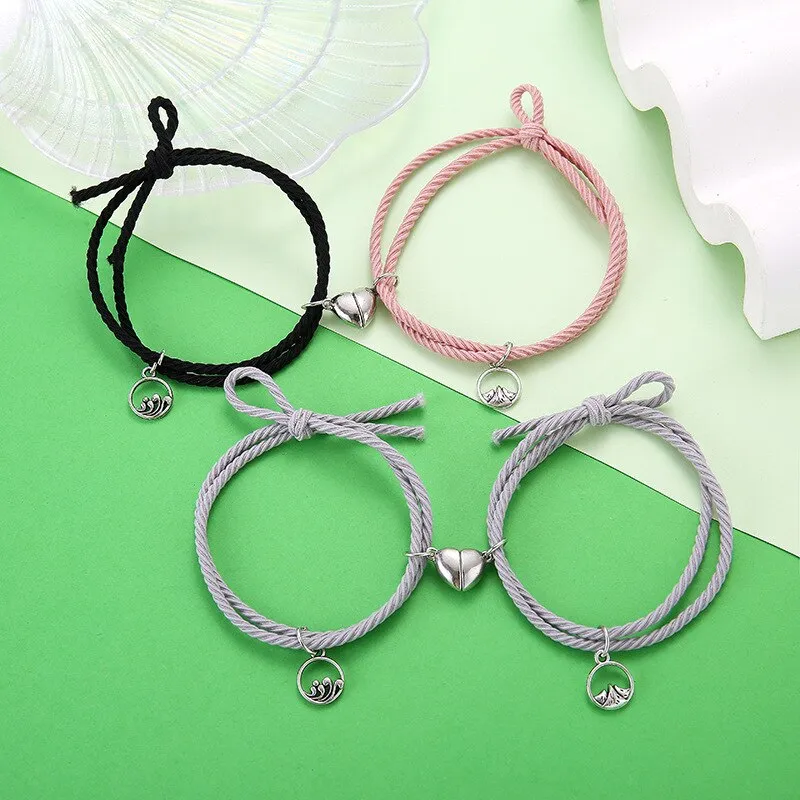 Magnet Paired Couple Bracelet For Lovers Distance Bracelet For Women Men