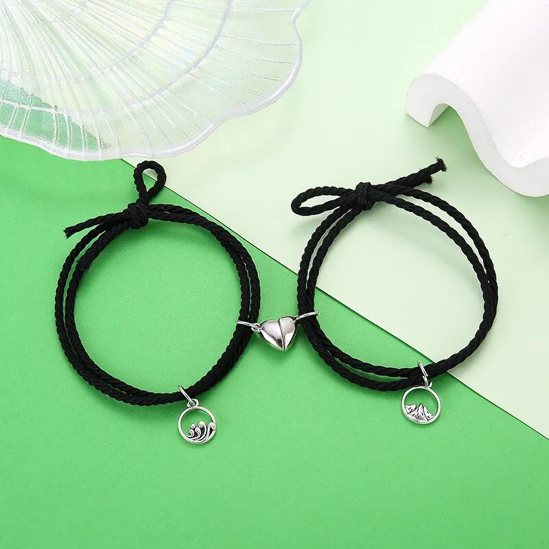 Magnet Paired Couple Bracelet For Lovers Distance Bracelet For Women Men