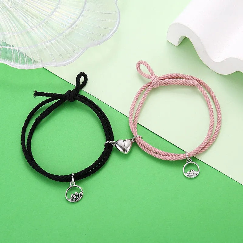Magnet Paired Couple Bracelet For Lovers Distance Bracelet For Women Men