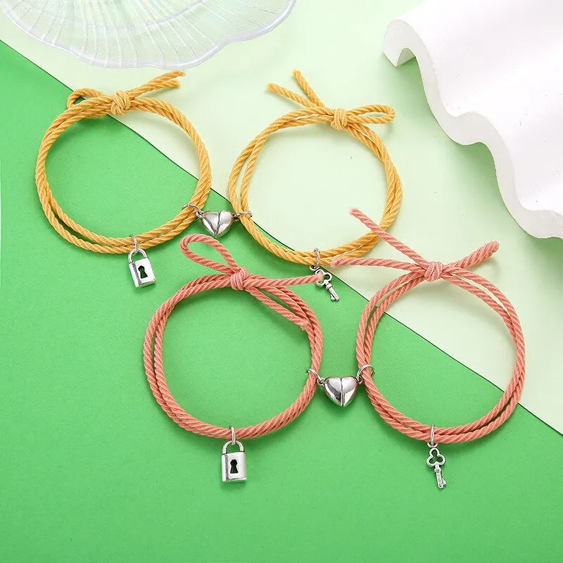 Magnet Paired Couple Bracelet For Lovers Distance Bracelet For Women Men