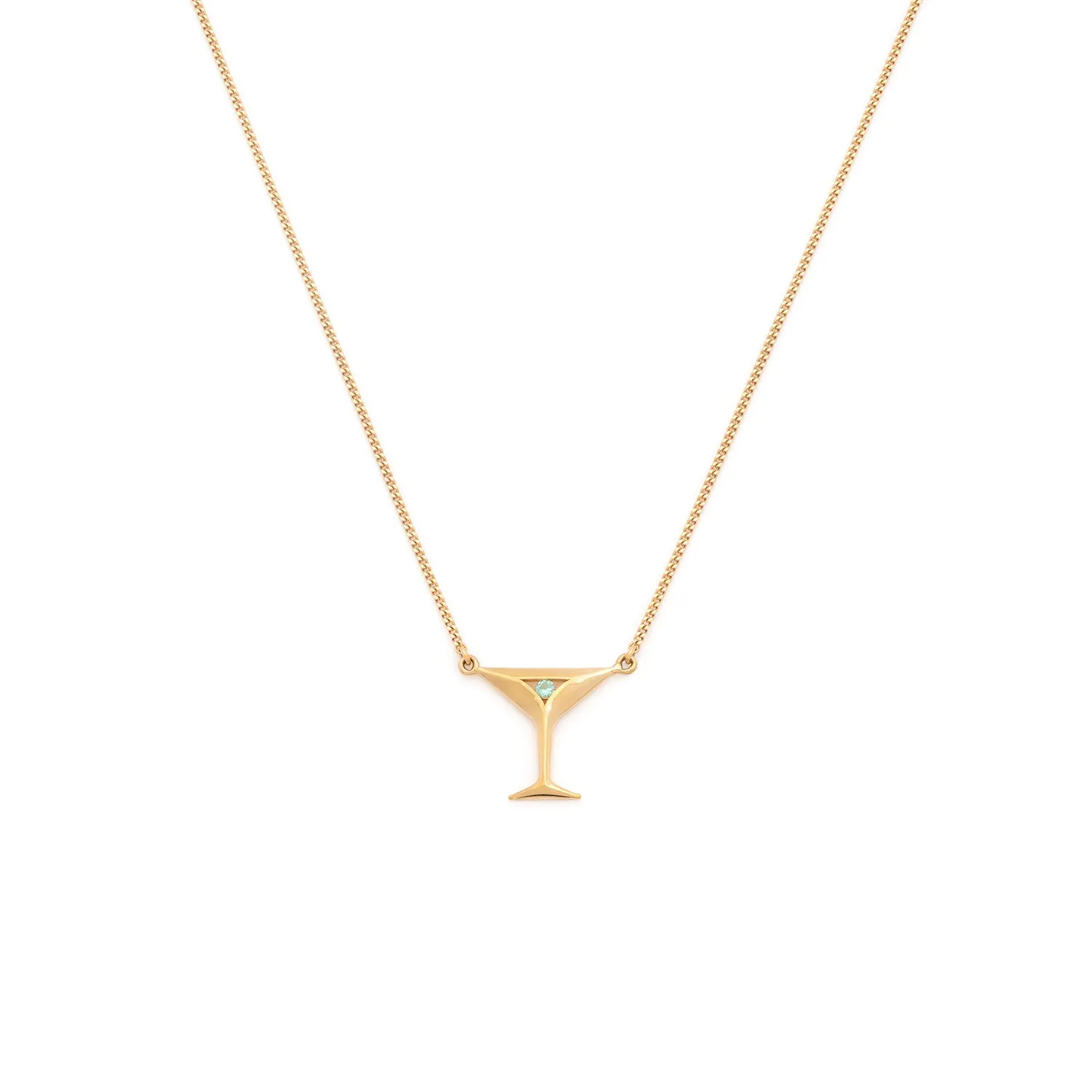 Martini Necklace | Emerald & Gold