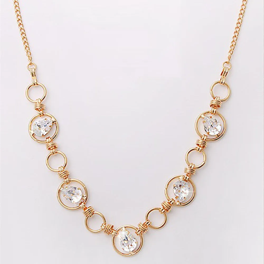 Mika Gold Crystals Necklace