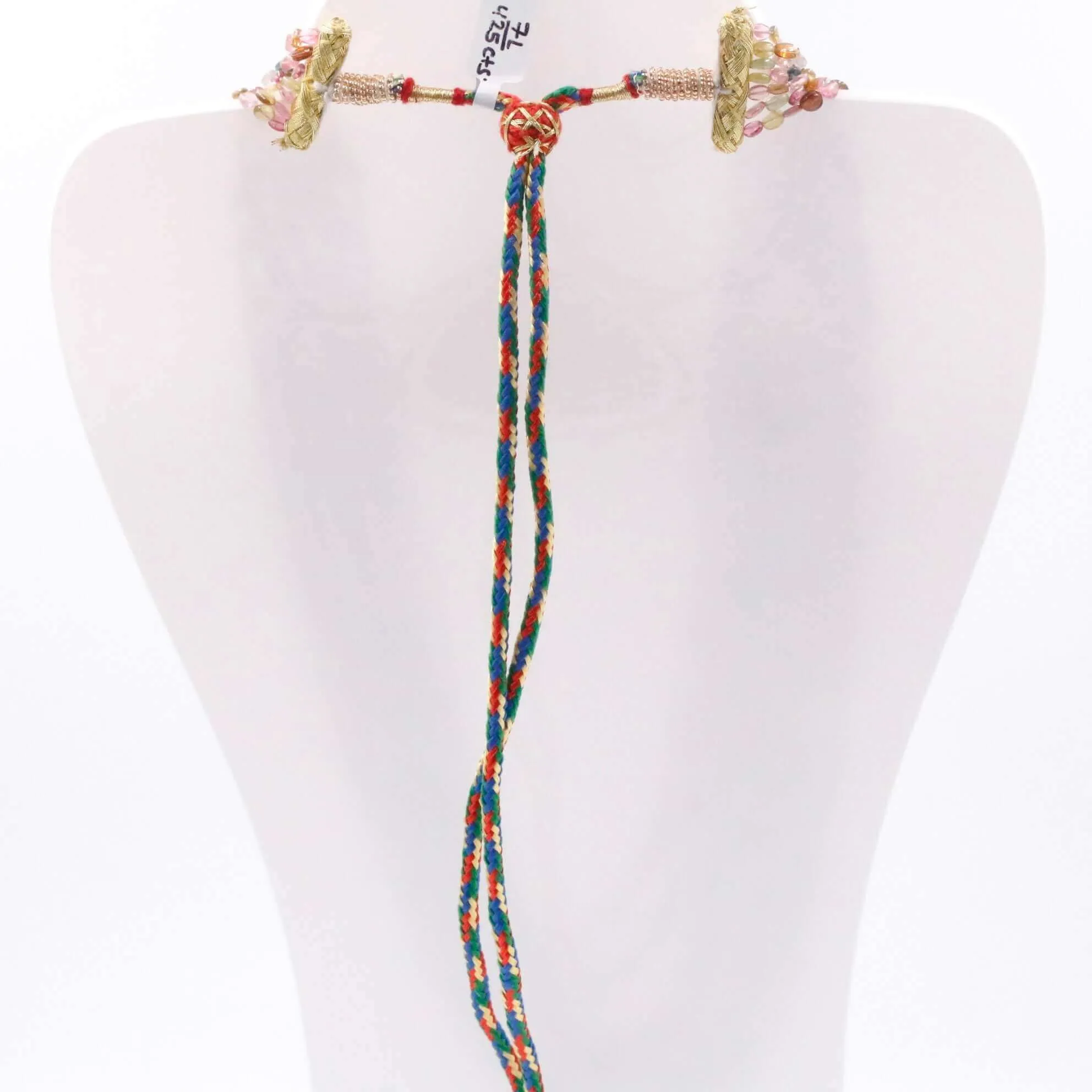 Multi Color Tourmaline Necklace Layered Necklace Oval Bead Necklace Long Necklace Sarafa Necklace Indian Necklace SKU 6143232