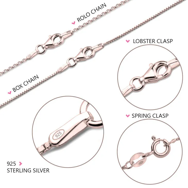 Name Necklace with Coloured Symbols Rose Gold Plated