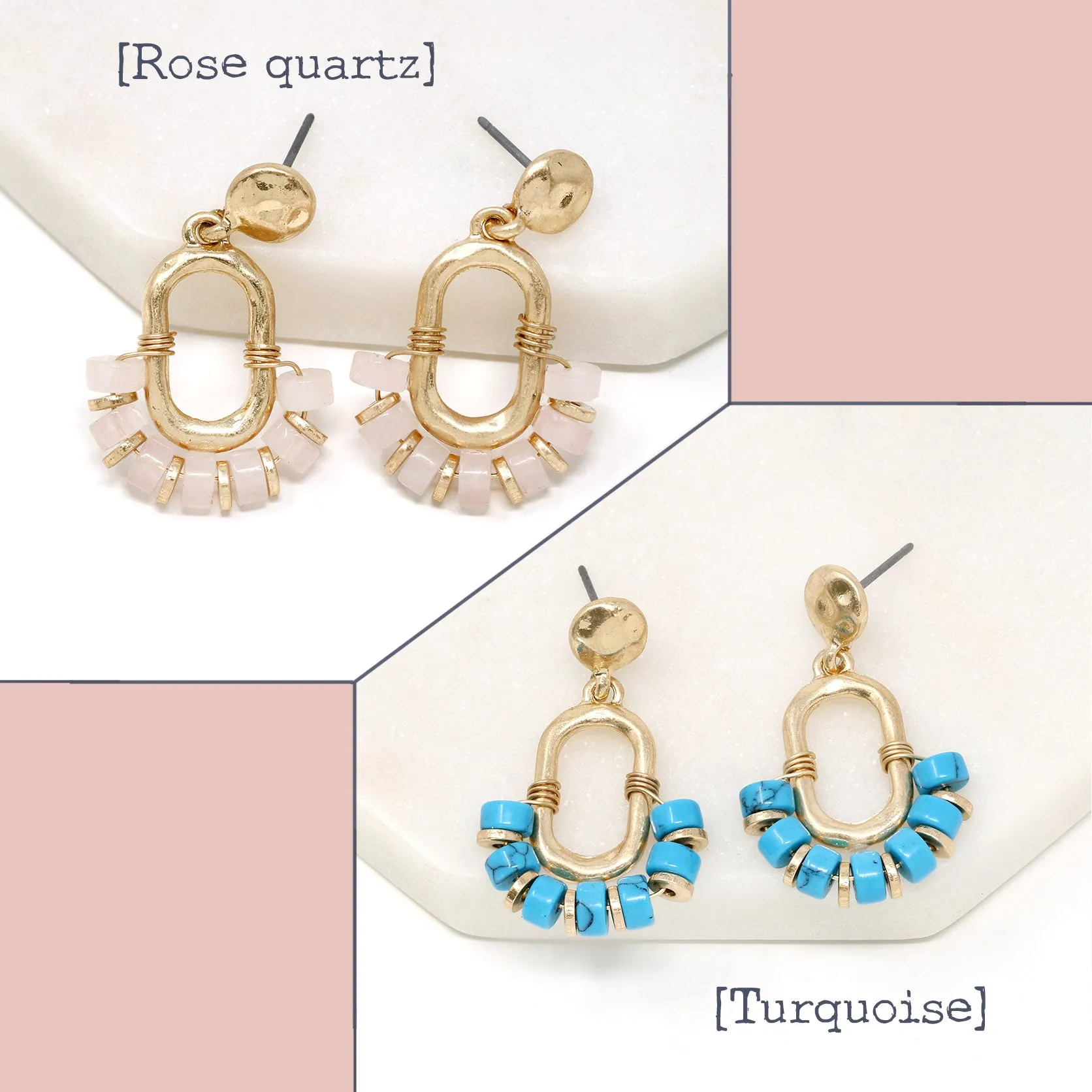 Natural Stone Earring