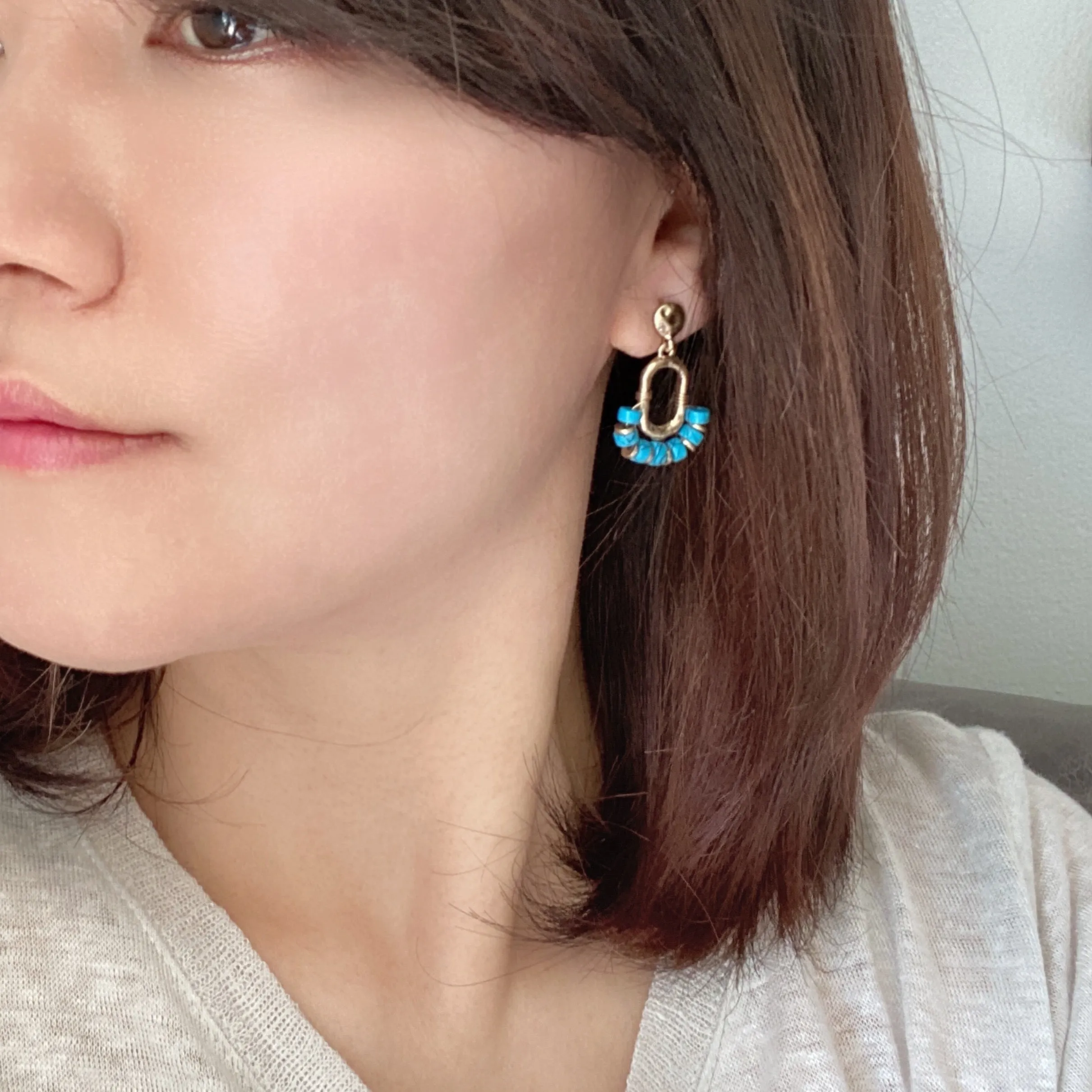 Natural Stone Earring