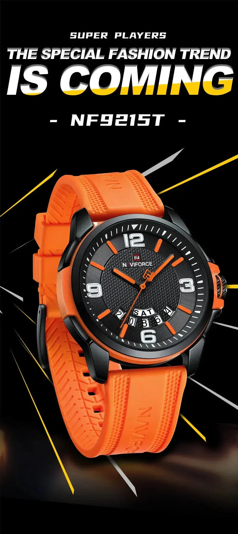 NAVIFORCE Creative TPU Strap Sports Wristwatch