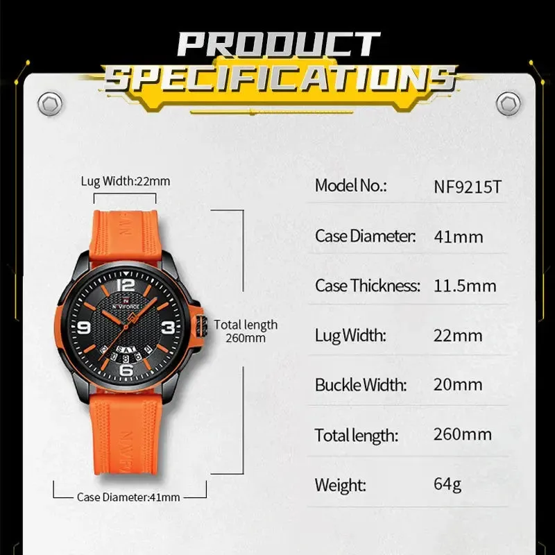 NAVIFORCE Creative TPU Strap Sports Wristwatch