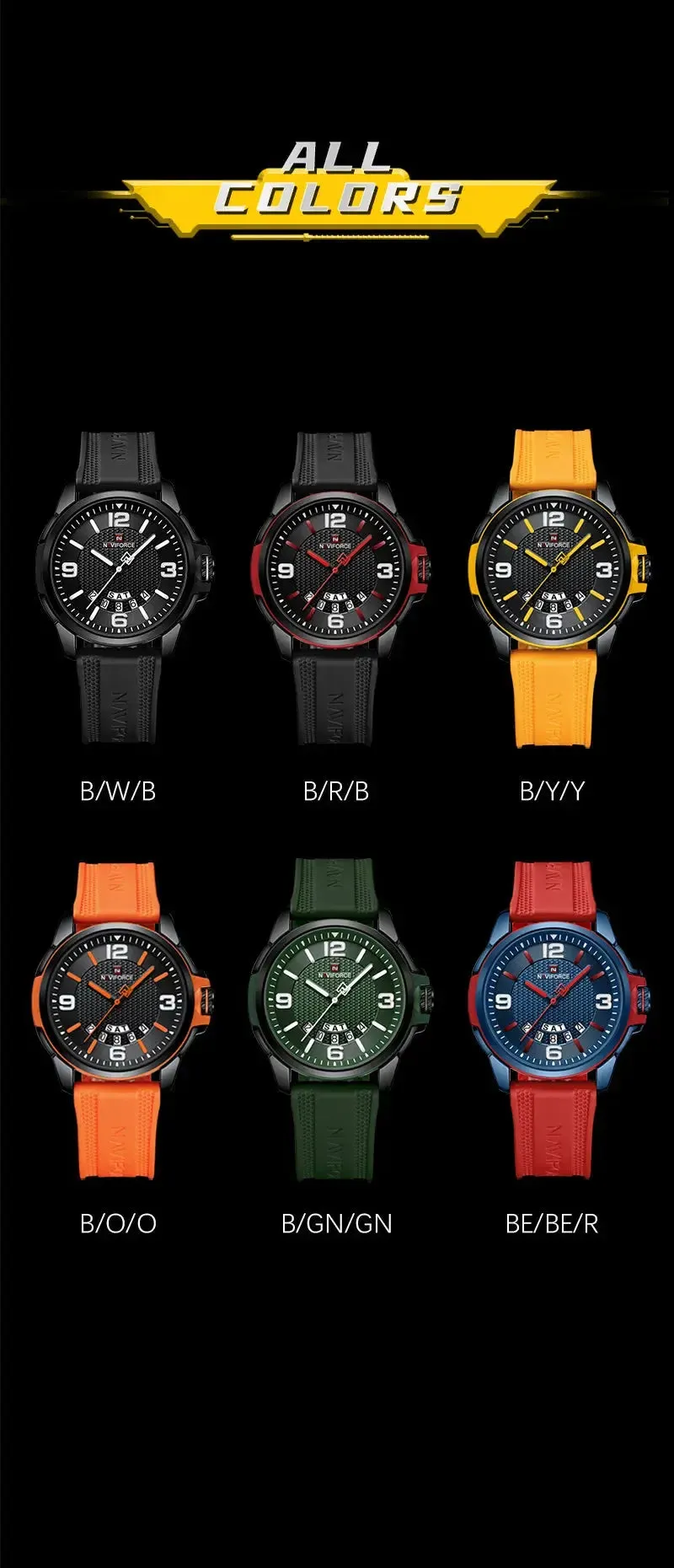 NAVIFORCE Creative TPU Strap Sports Wristwatch
