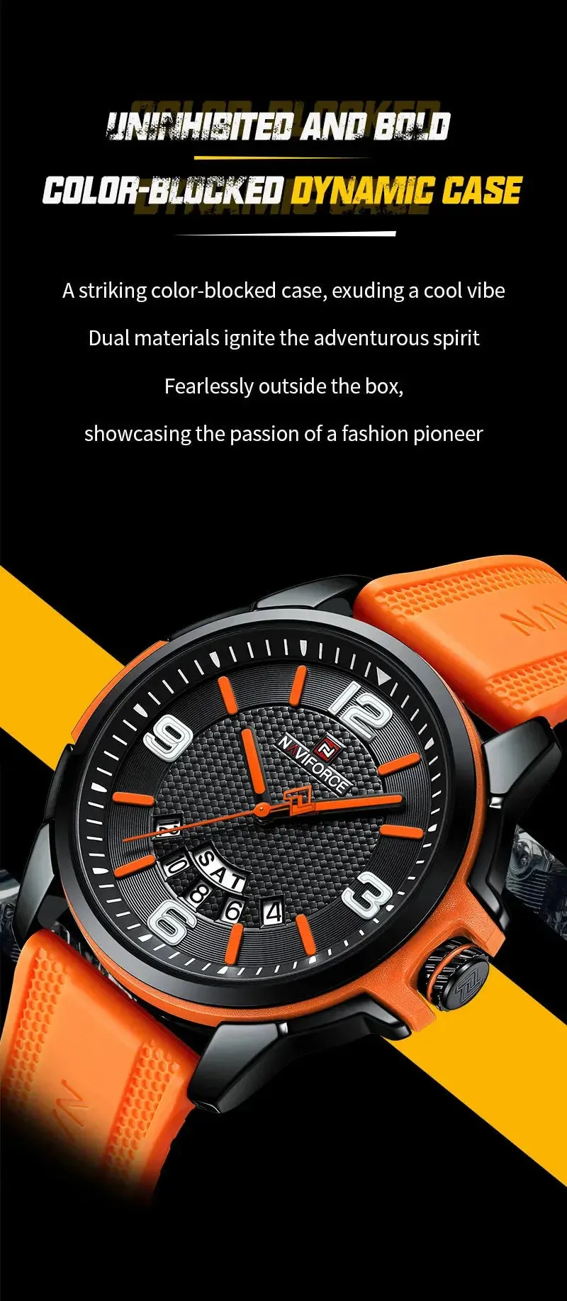 NAVIFORCE Creative TPU Strap Sports Wristwatch