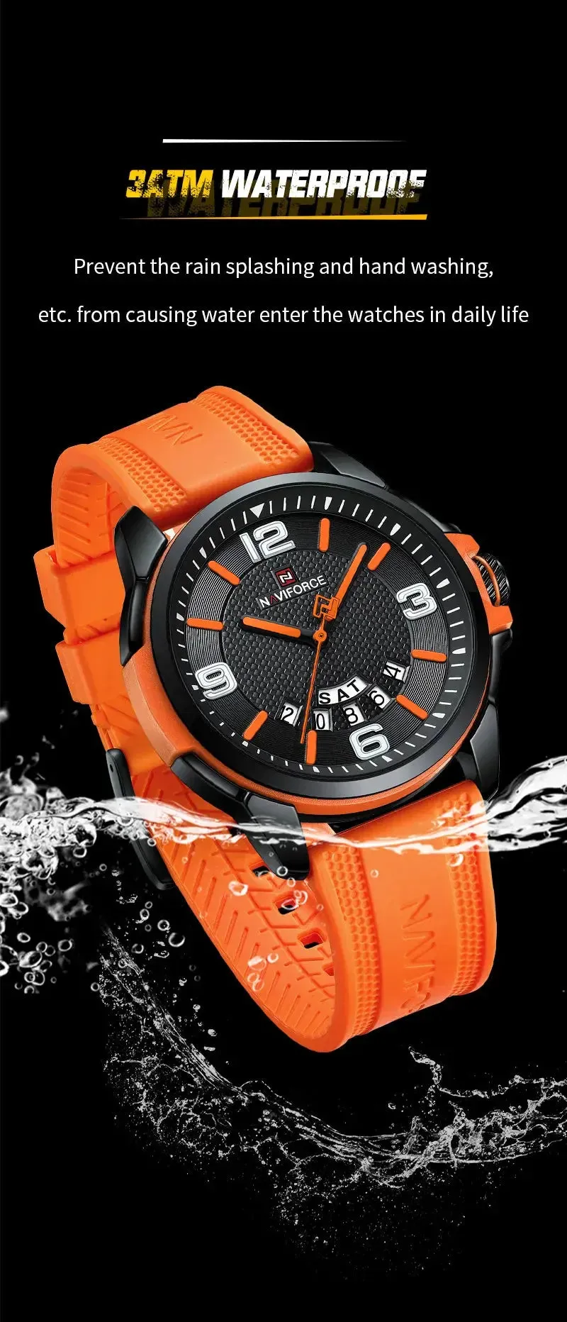 NAVIFORCE Creative TPU Strap Sports Wristwatch