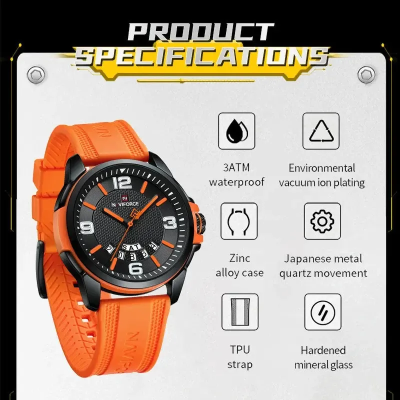 NAVIFORCE Creative TPU Strap Sports Wristwatch