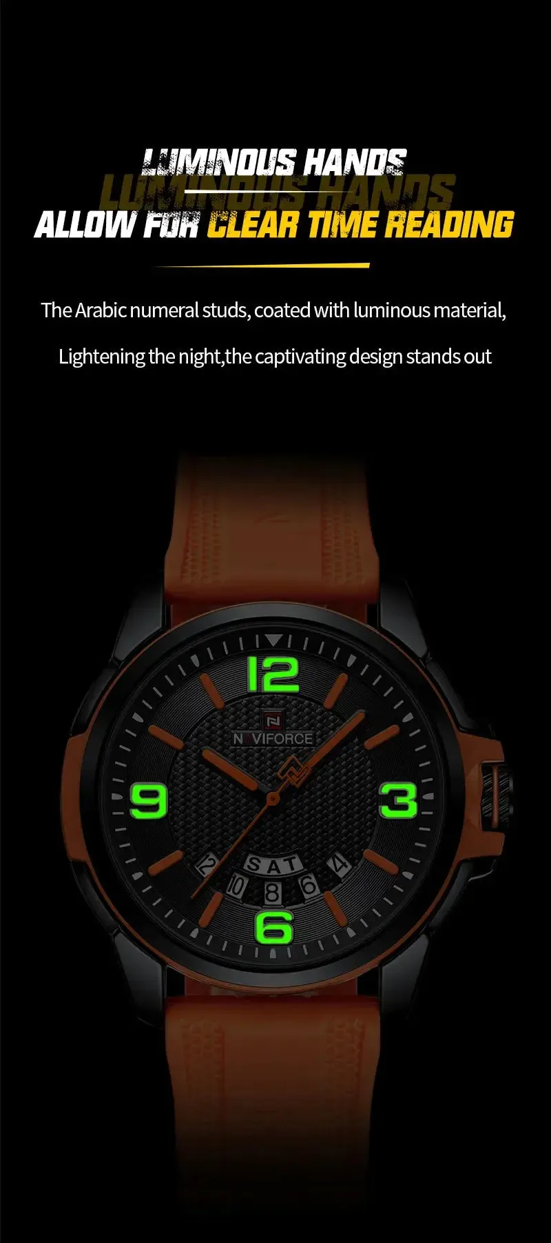 NAVIFORCE Creative TPU Strap Sports Wristwatch