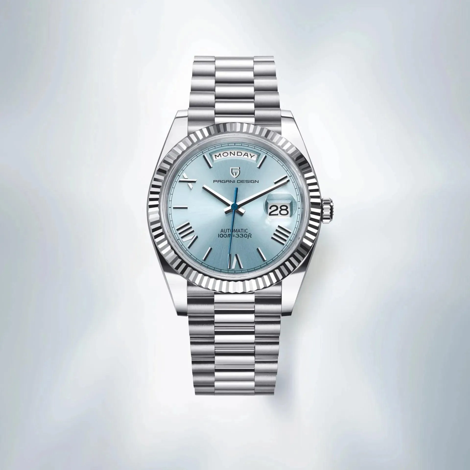 New Week Calendar Type watch for men Sapphire mirror 10ATM Automatic