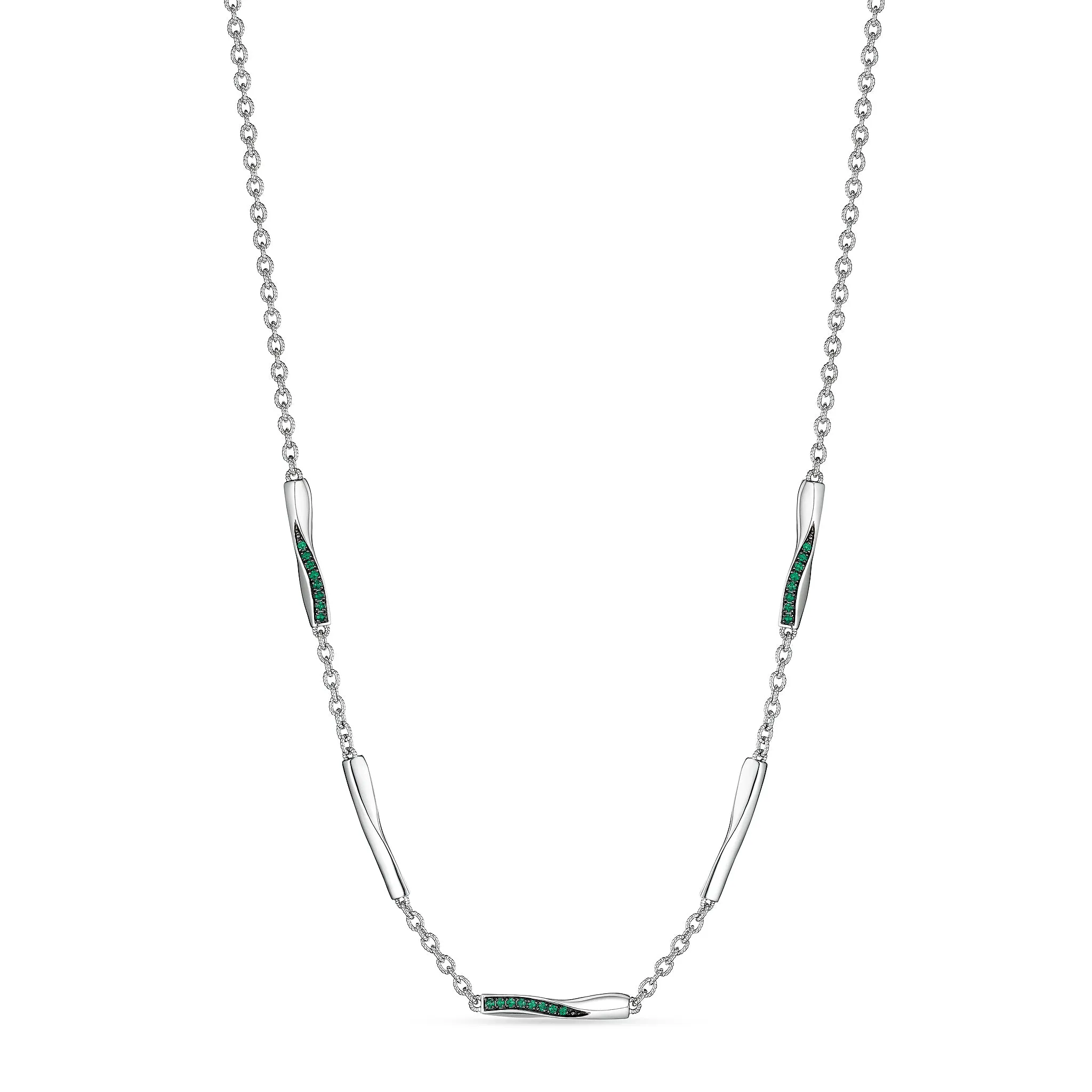 Nova Station Necklace with Emerald