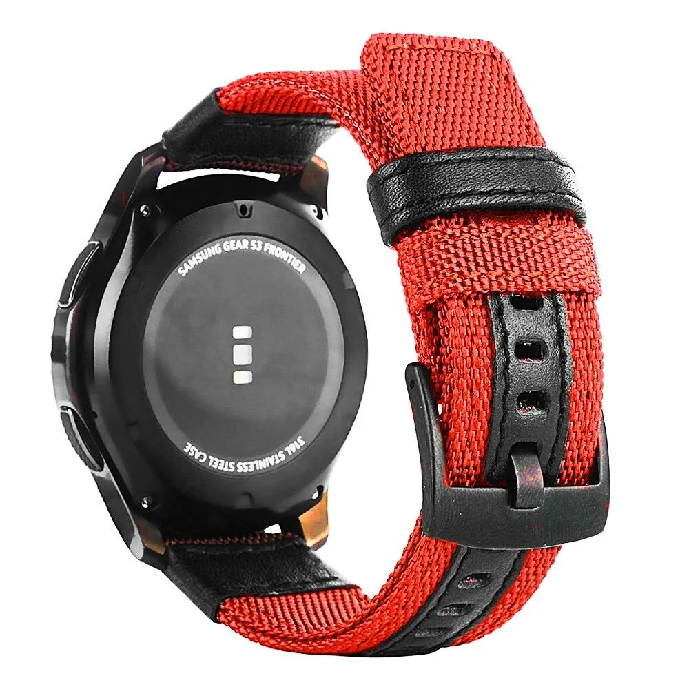 Nylon and Leather Watch Straps Compatible with Huawei Watch 2 Pro