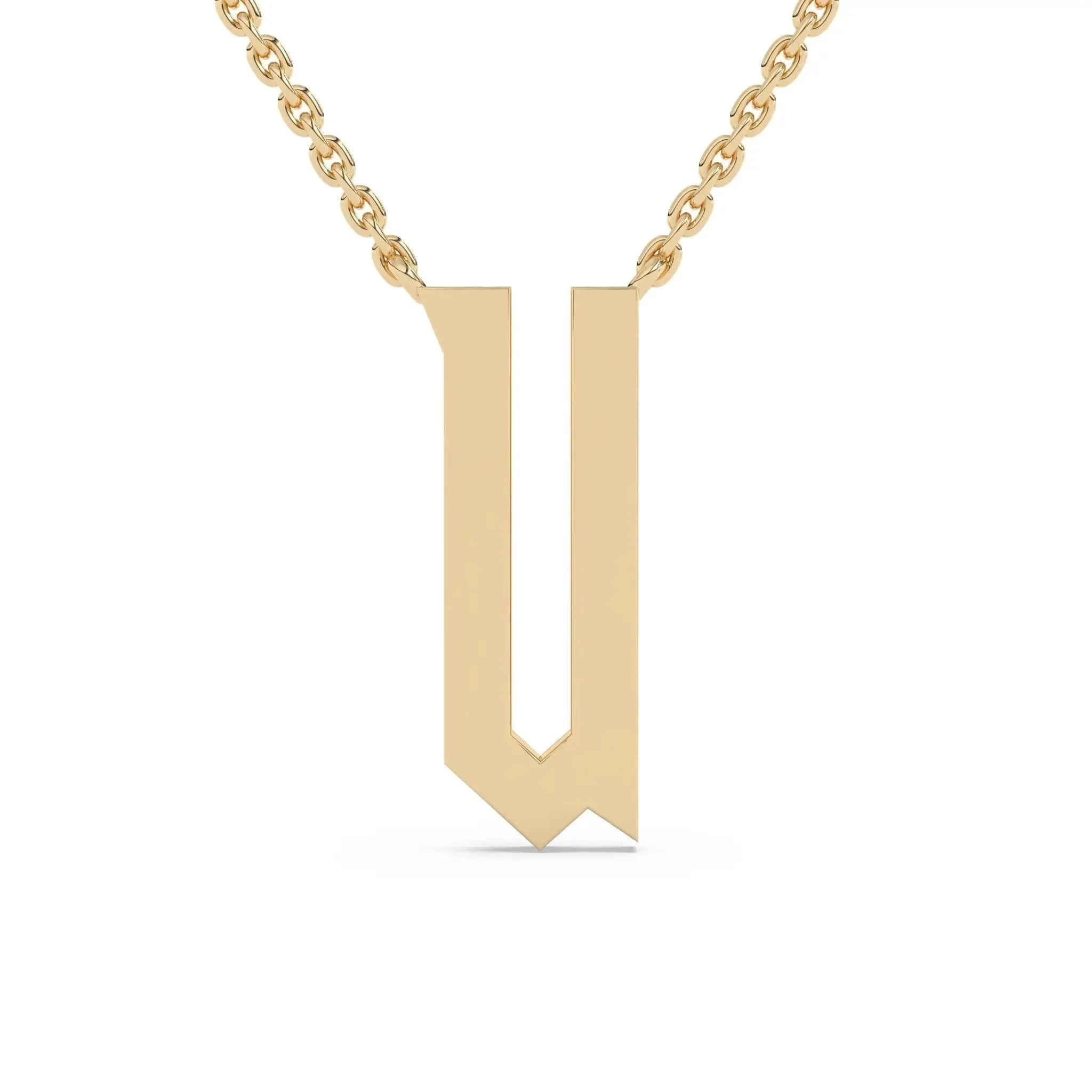 Old English Initial Necklace
