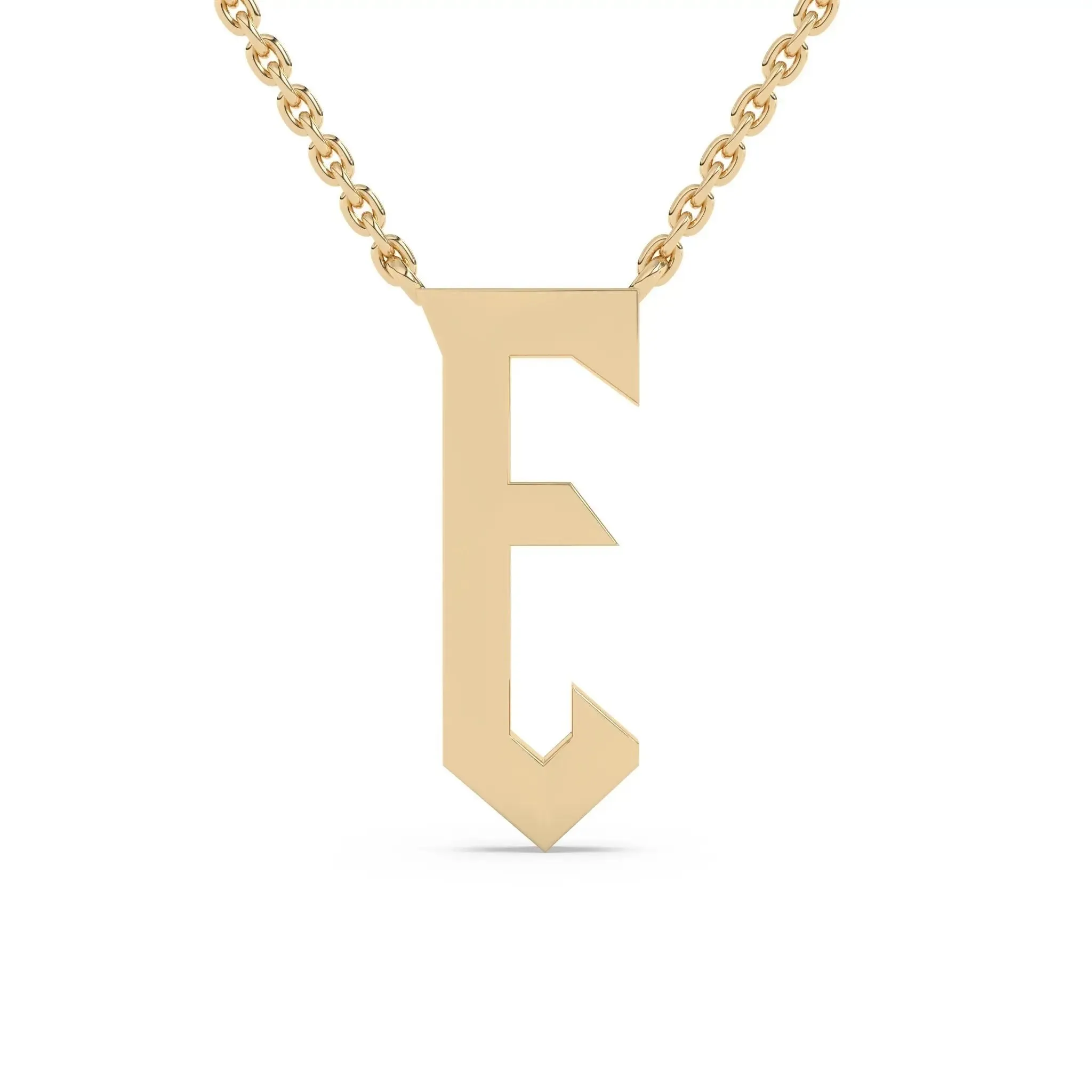 Old English Initial Necklace