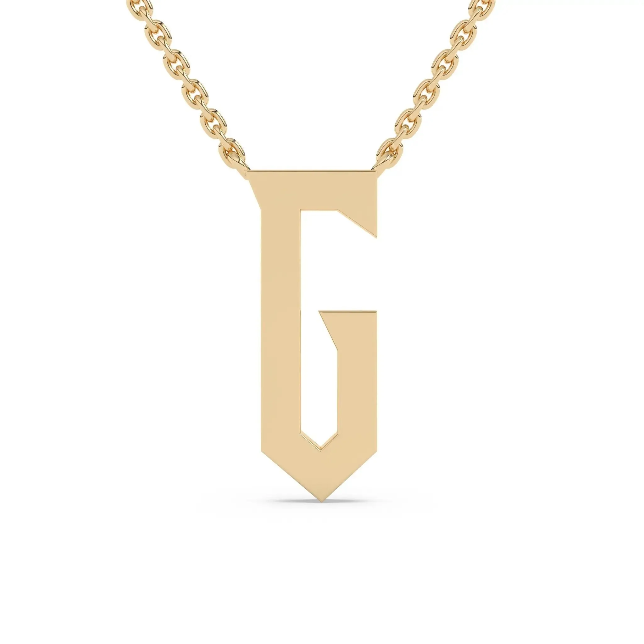 Old English Initial Necklace