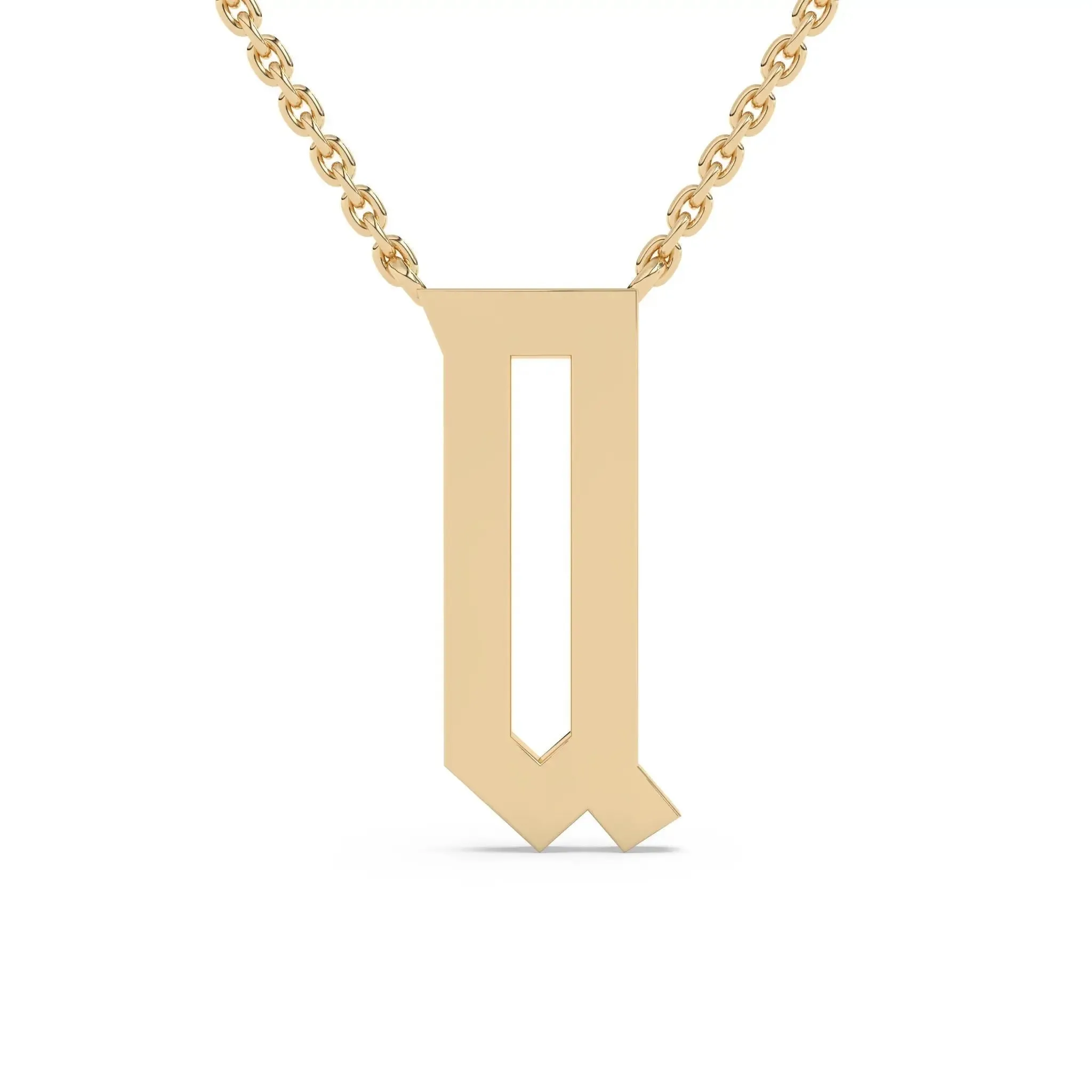 Old English Initial Necklace