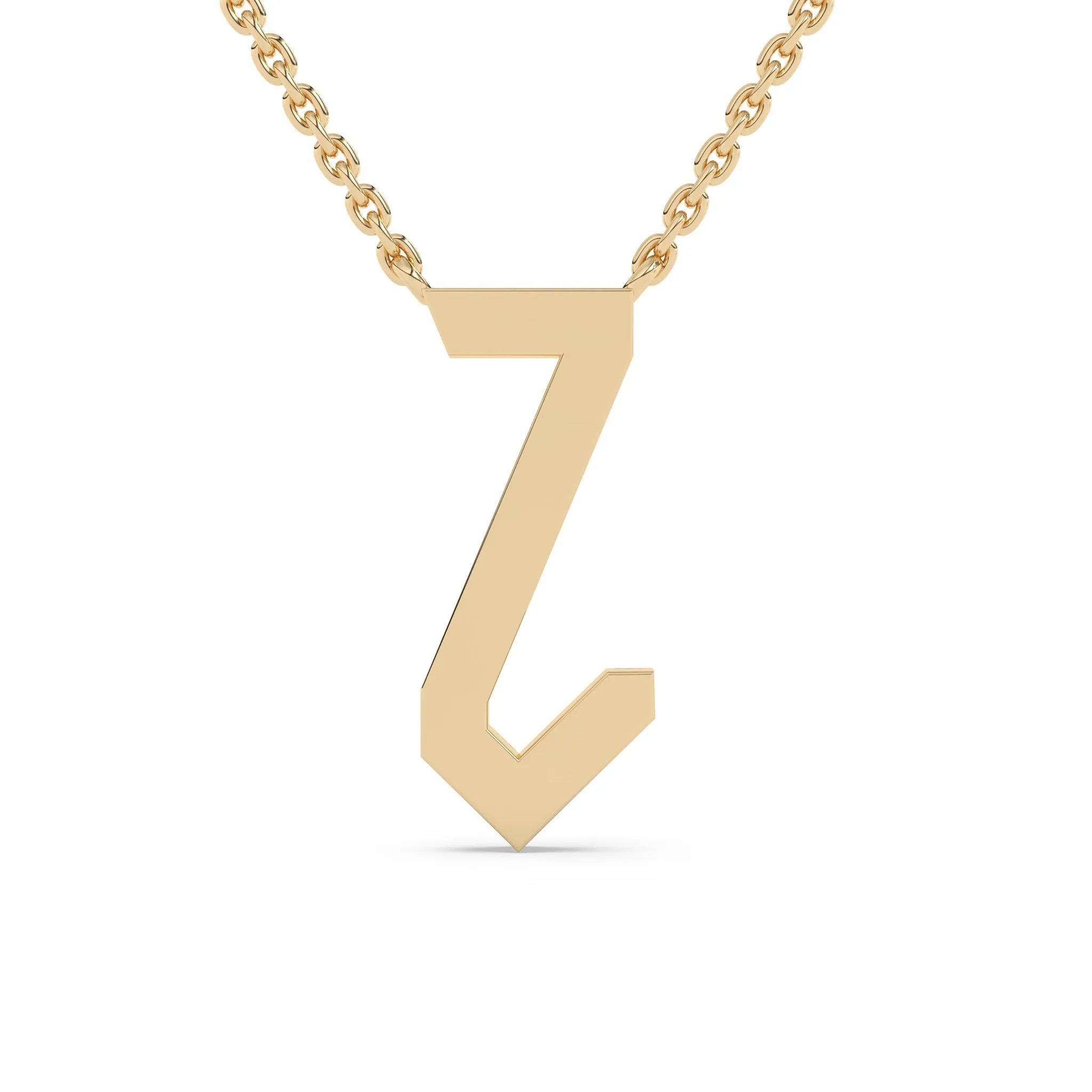Old English Initial Necklace