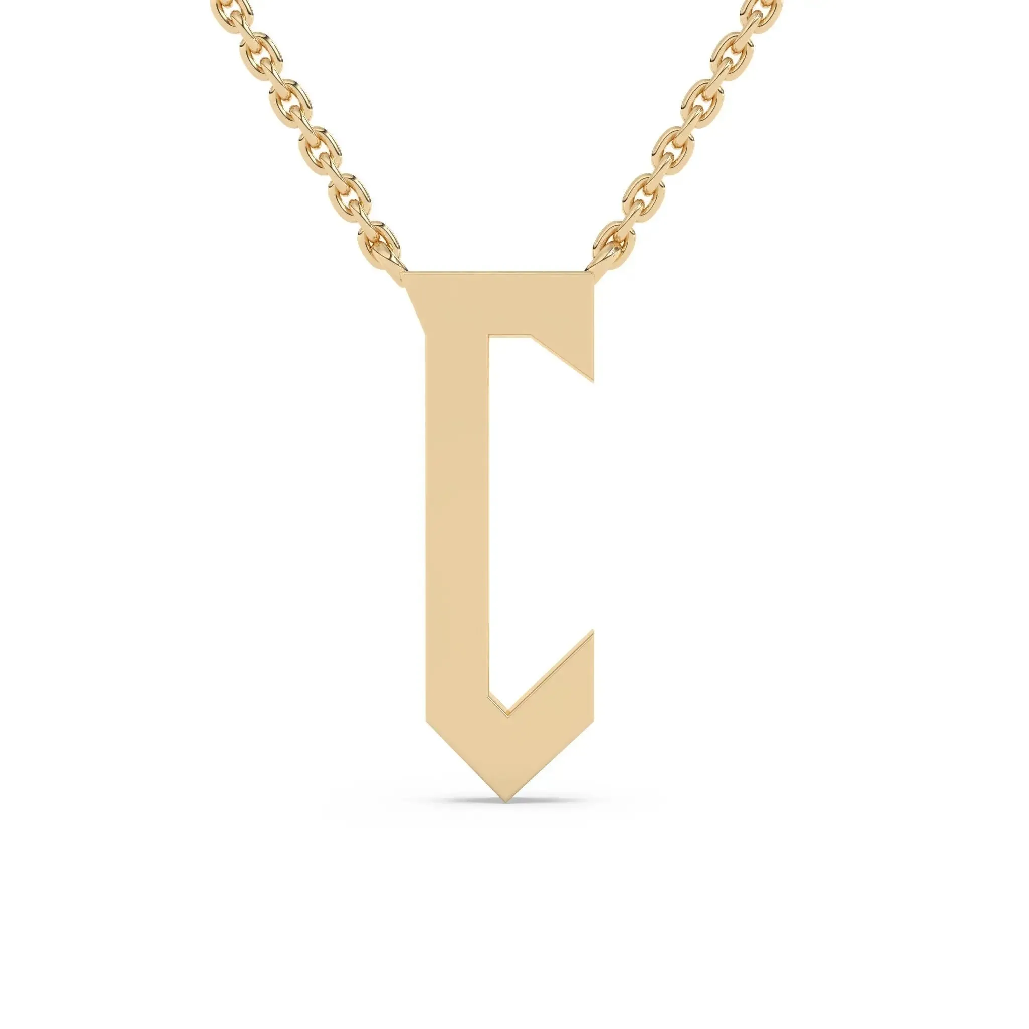Old English Initial Necklace