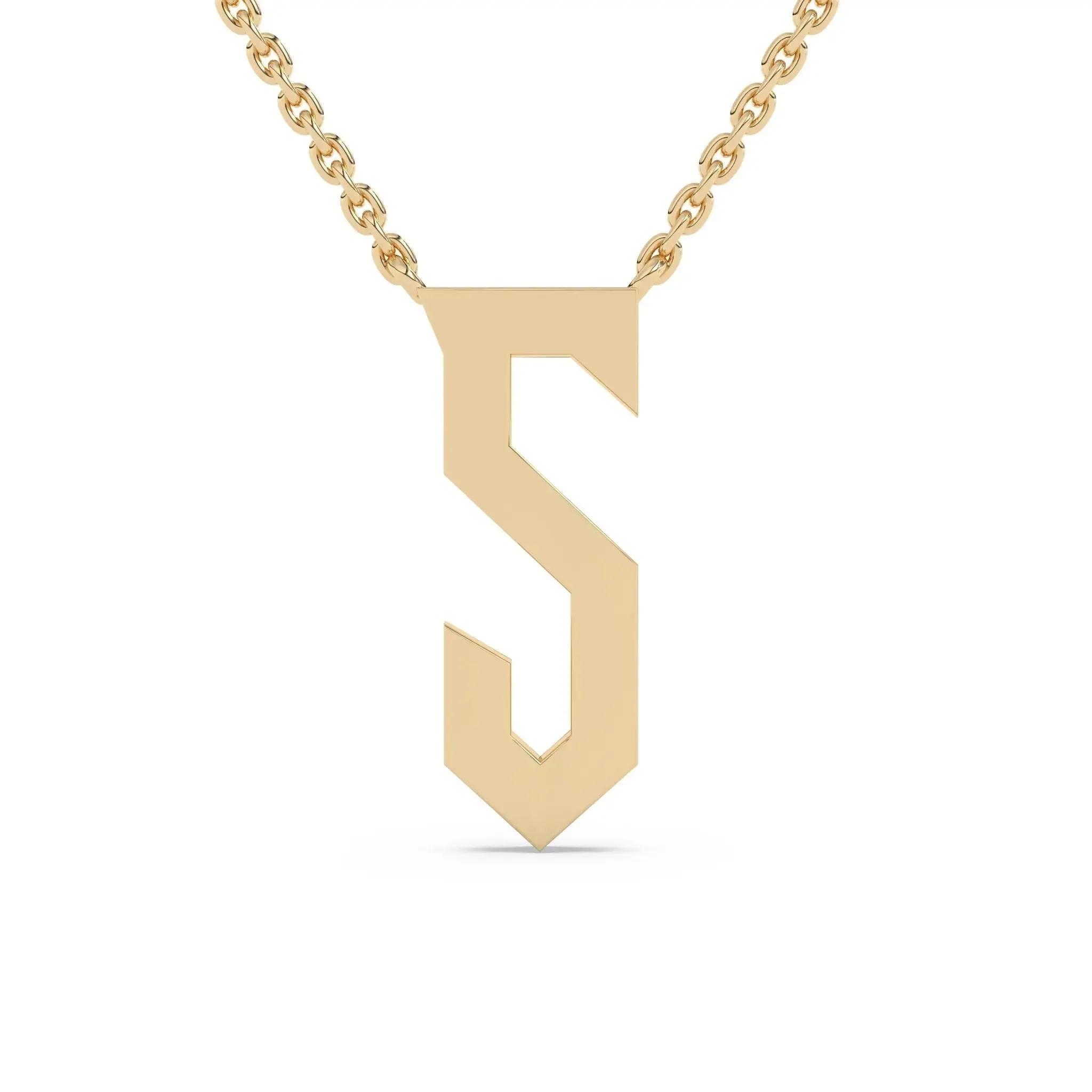 Old English Initial Necklace