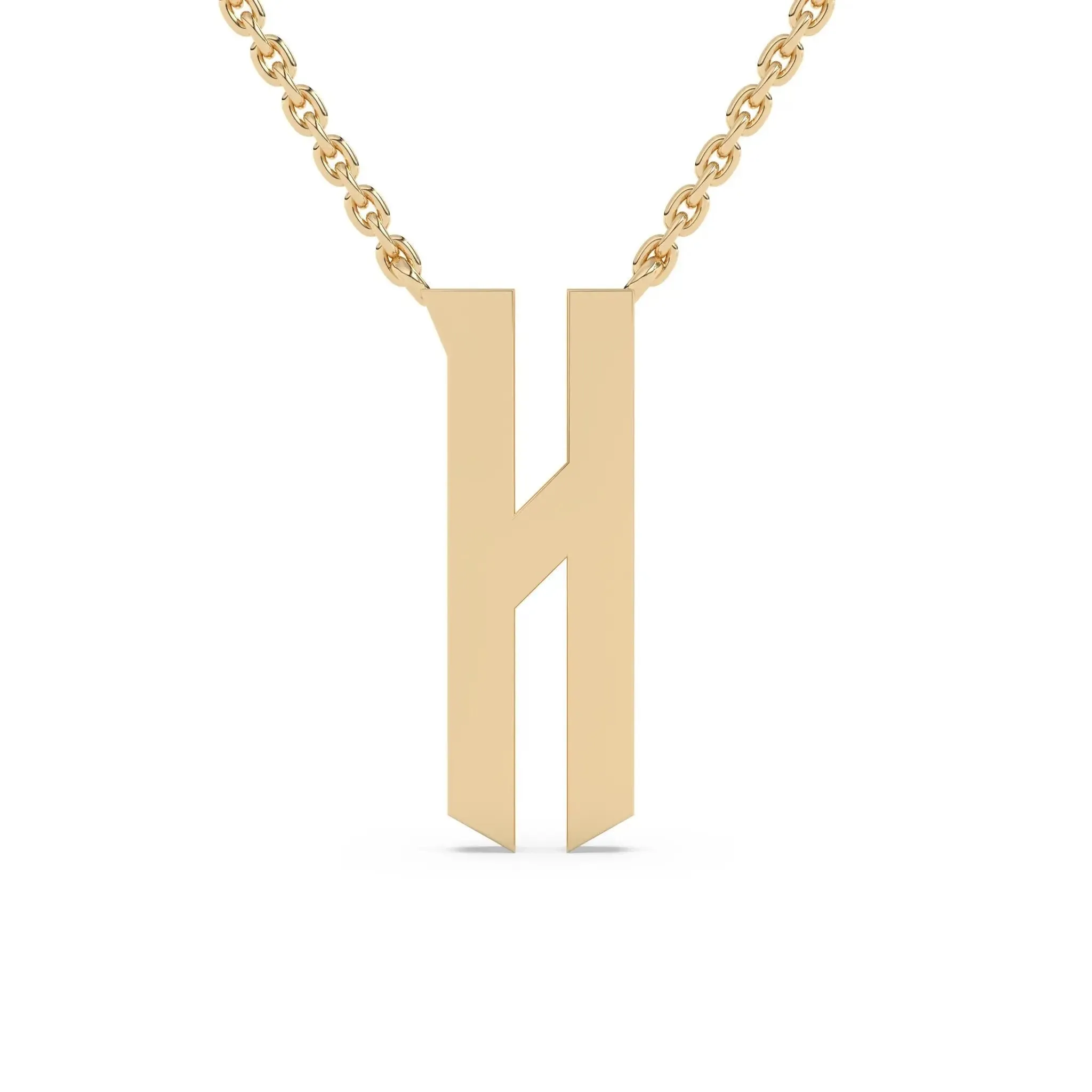 Old English Initial Necklace