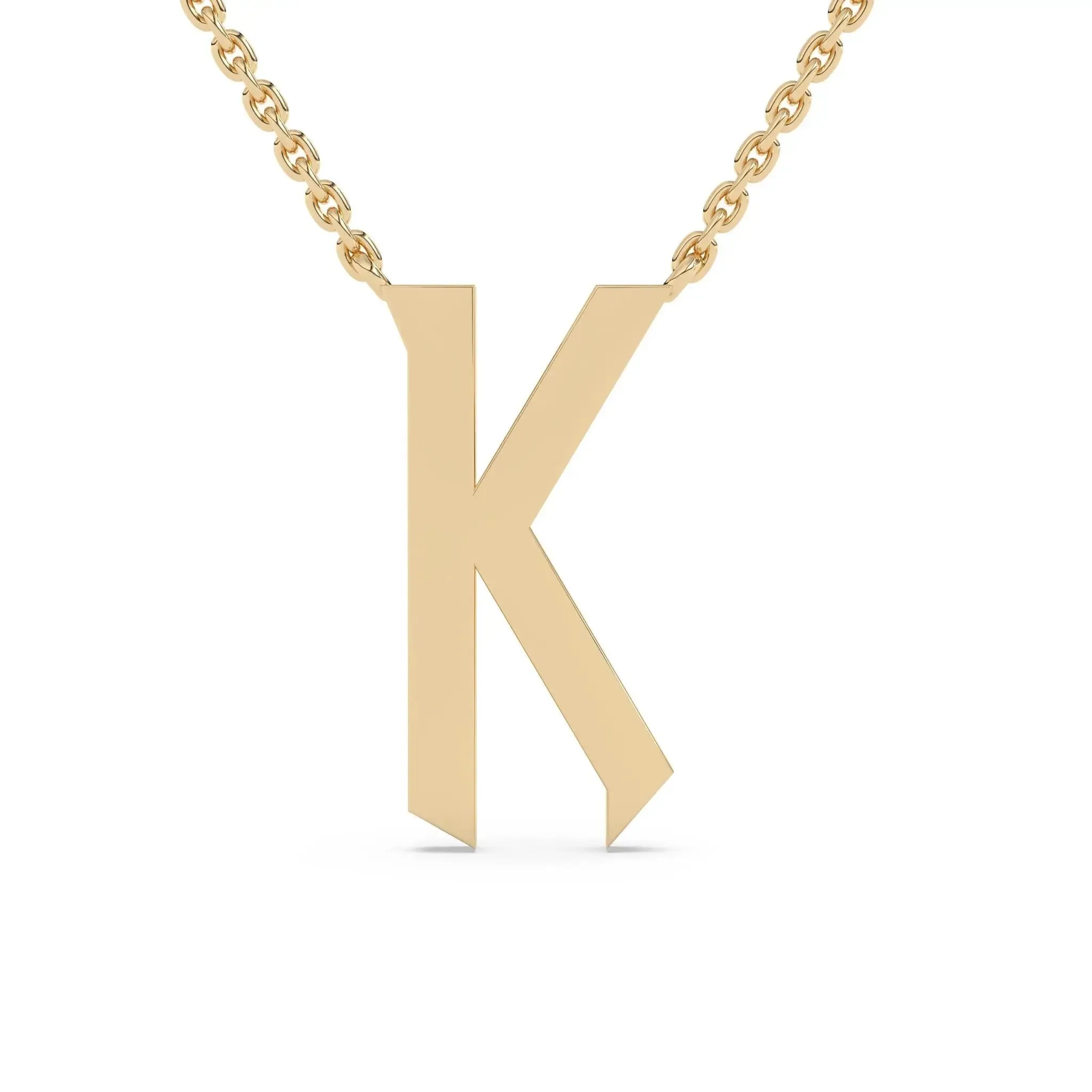Old English Initial Necklace