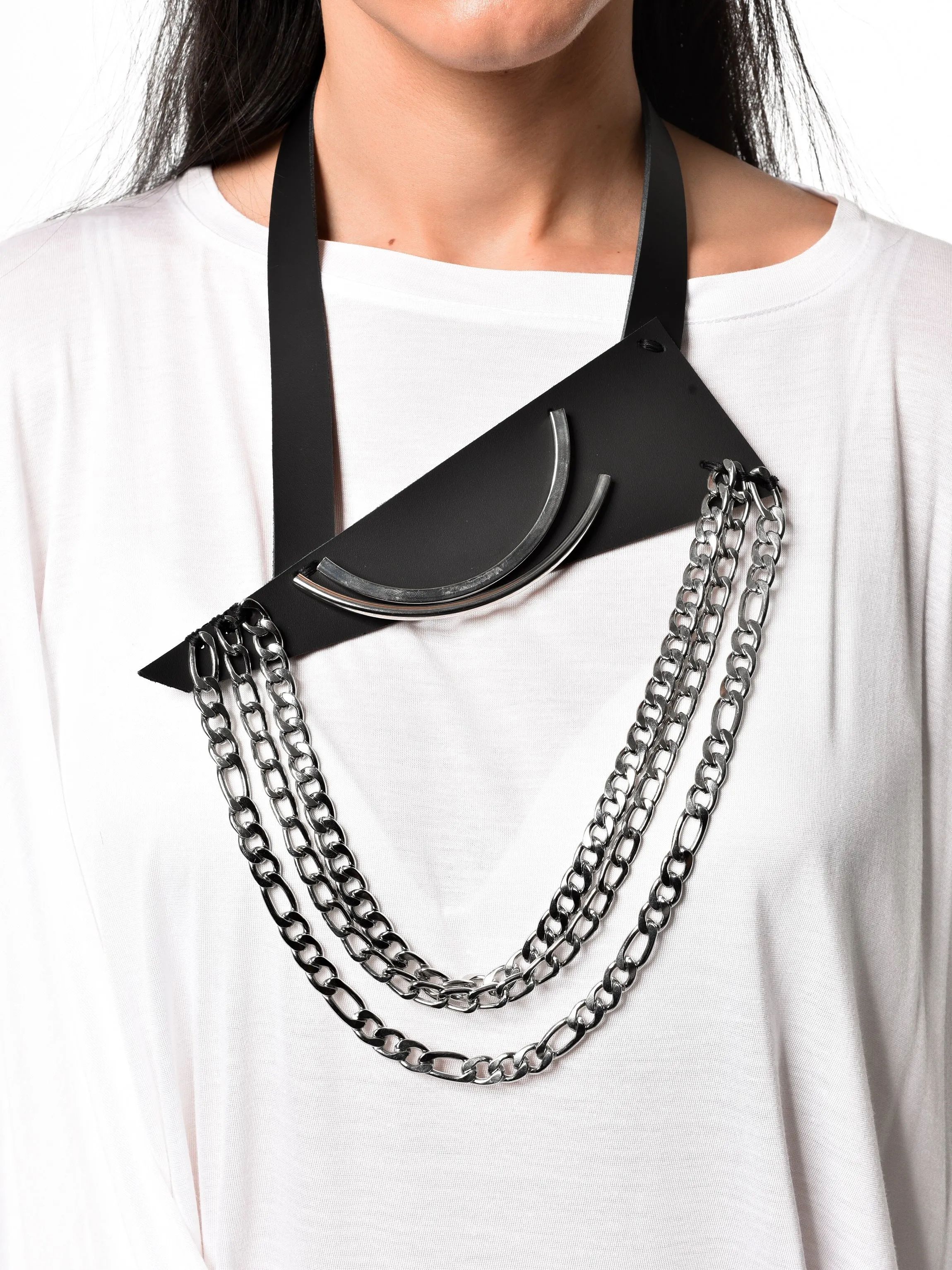 Oversized Necklace with Chain