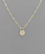 Padlock Initial Necklace