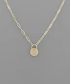 Padlock Initial Necklace